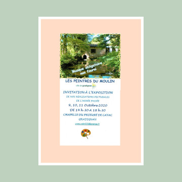 Affiche Invitation Peintre du Moulin Dim 360x360